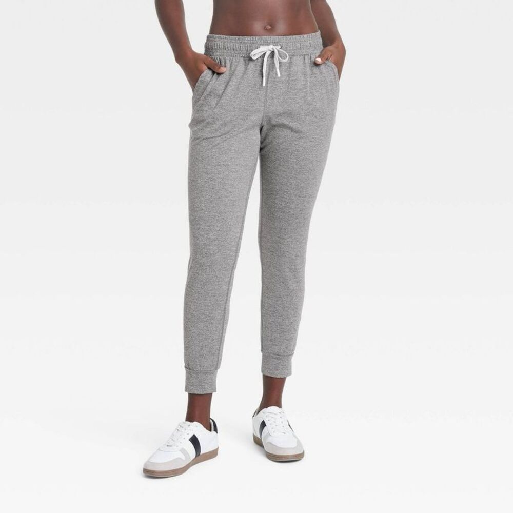 All In Motion - Women's Soft Stretch Mid-Rise Joggers - All In Mot Gray